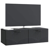 Wall-Mounted TV Cabinet Black 98 x 41 x 30 cm Engineered Wood 899036