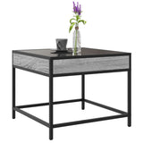 ZNTS Coffee Table with Infinity LED Grey Sonoma 50x50x41 cm 847680