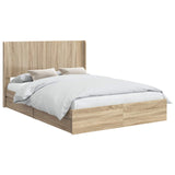 Bed Frame with Storage and Headboard Sonoma Oak 150 x 200 cm 3414015