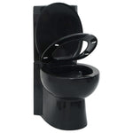 WC Ceramic Toilet Bathroom Corner Toilet Black 141134
