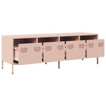 ZNTS TV Cabinet Pink 135x39x43.5 cm Cold-rolled Steel 851305