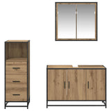 Bathroom Furniture Set 3 pcs Artisan Oak Engineered Wood 3402457
