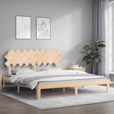 Bed Frame without Mattress Super King Size Solid Wood Pine 3193741