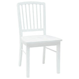 Dining Chairs 2 pcs White 50 x 52.5 x 91 cm Solid Rubber Wood 42020453