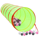 Children Play Tunnel with 250 Balls Green 175 cm Polyester 3107759