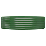 Garden Raised Bed Galvanised Steel 214x140x36 cm Green 319023