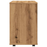 ZNTS Rolling Cabinet Artisan Oak 46x36x59 cm Engineered Wood 856661