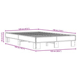 ZNTS Bed Frame without Mattress Black 120x190 cm Small Double 845887