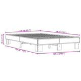 ZNTS Bed Frame without Mattress Black 120x190 cm Small Double 845887