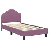 Children's Bed Frame with Headboard Purple 80 x 160 cm Velvet 42010940