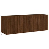 TV Wall Cabinets with LED Lights 2 pcs Brown Oak 60x35x41 cm 837315