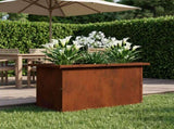 Garden Planter with LED Rusty 30 x 60 x 30 cm Weathering Steel 8008096