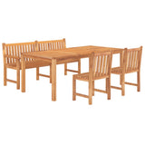 4 Piece Garden Dining Set Solid Wood Teak 3157160