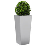 ZNTS Garden Planters 35x35x75 cm 2 pcs Galvanised Steel 851091