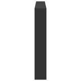 Headboard Cabinet with LED Black 160x17x102 cm 839204