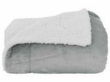 Throw Blanket Grey 240 x 270 cm Fleece 42016988