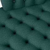 Slipper Chair Dark Green 56.5 x 70 x 110 cm Fabric 42020682