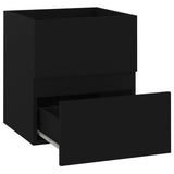 Sink Cabinet with Built-in Basin Black Engineered Wood 3071622
