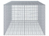 Gabion Basket with Cover 250x100x100 cm Galvanised Iron 3295193