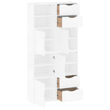 Side Cabinets 4 pcs "ODDA" White 40x24x79 cm Solid Wood Pine 3365349