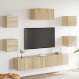 7 Piece TV Cabinet Set Sonoma Oak Engineered Wood 3114504