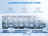 Commercial Ice Maker Machine, Freestanding Stainless Steel Ice Machine with Self-Cleaning, LCD T3398P553215