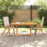 Folding Chairs 2 pcs Solid Wood Acacia and Textilene 4008421