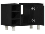 Bathroom Cabinet Black Oak 60 x 32 x 54 cm Engineered Wood 862514