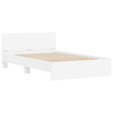 Bed Frame White Engineered wood, plywood for slats 3207630