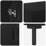 Highboard 2 pcs Black Oak Engineered Wood 3416138