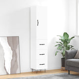 Highboard White 34.5x34x180 cm Engineered Wood 3198881