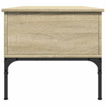 ZNTS Coffee Table Sonoma Oak 100x50x45 cm Engineered Wood and Metal 845412