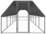 Outdoor Chicken Cage 2x12x2 m Galvanised Steel 3154375