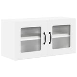 Wall Glass Cabinet LUCCA White 80 x 31 x 40 cm Engineered Wood 884944