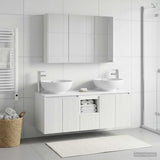 Bathroom Cabinet Set 4 pcs White Engineered Wood 3406503