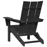 Folding Adirondack Chair Black 80.5 x 74.5 x 92 cm HDPE 42006619