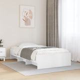 Bed Frame White Engineered Wood, Plywood 90 x 200 cm Bed Frame 3295674
