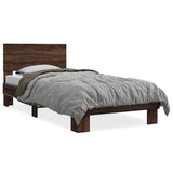 Bed Frame without Mattress Brown Oak 90x190 cm Single 845821