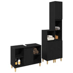 Bathroom Furniture Set with Storage 3 pcs Black 60 x 30 x 60 cm 3332584