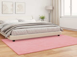 Anti-Slip Faux Rabbit Fur Rug OLITE Pink 140 x 200 cm Polyester 42021703