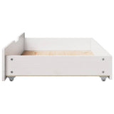 Under-Bed Drawers 2 pcs White 95x55x17 cm Solid Wood Pine 850921