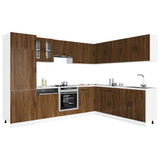 14 Piece Kitchen Cabinet Set Kalmar Brown Oak Engineered Wood 3314978