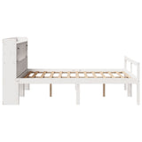 Bookcase Bed without Mattress White 160x200 cm Solid Wood Pine 3322060
