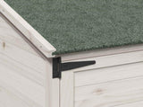 Garden Shed with Roof White 106.5 x 56 x 176 cm Solid Fir Wood 42033449