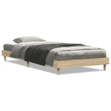 Bed Frame without Mattress Sonoma Oak 75x190 cm Small Single Engineered Wood 832104