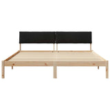Bed frame Brown and black 200 x 200 cm Solid pine wood 3394330