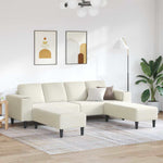 Sofa Set 3 pcs Cream Velvet 3335129