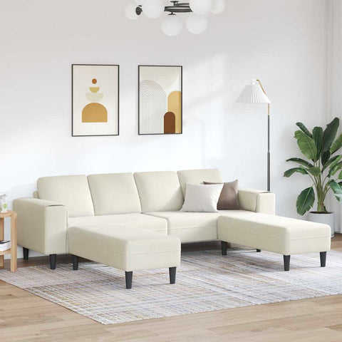 Sofa Set 3 pcs Cream Velvet 3335129