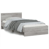 Bed Frame without Mattress with Headboard Grey Sonoma 100x200 cm 838622