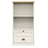 Bookcase VIGO White 60x35x114.5 cm Solid Wood Pine 353185